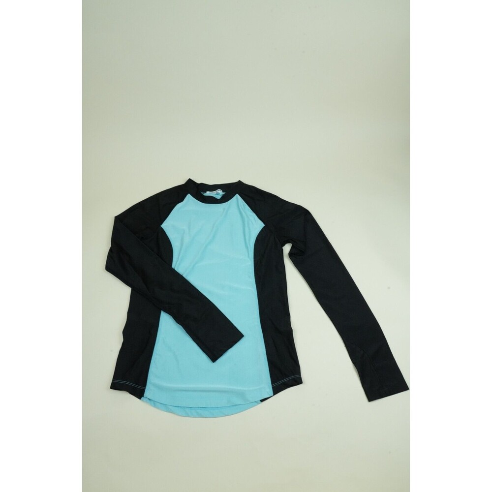Women's Coolrun Blue Long Sleeve Swim Shirt Size S UPF 50+ Sun Protection